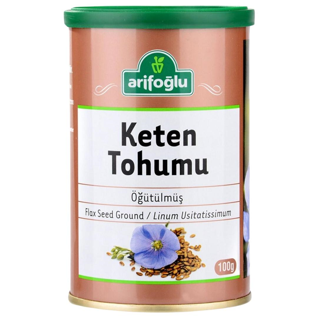 Arifoğlu Keten Tohumu Öğütülmüş Teneke Kutu 100 gr