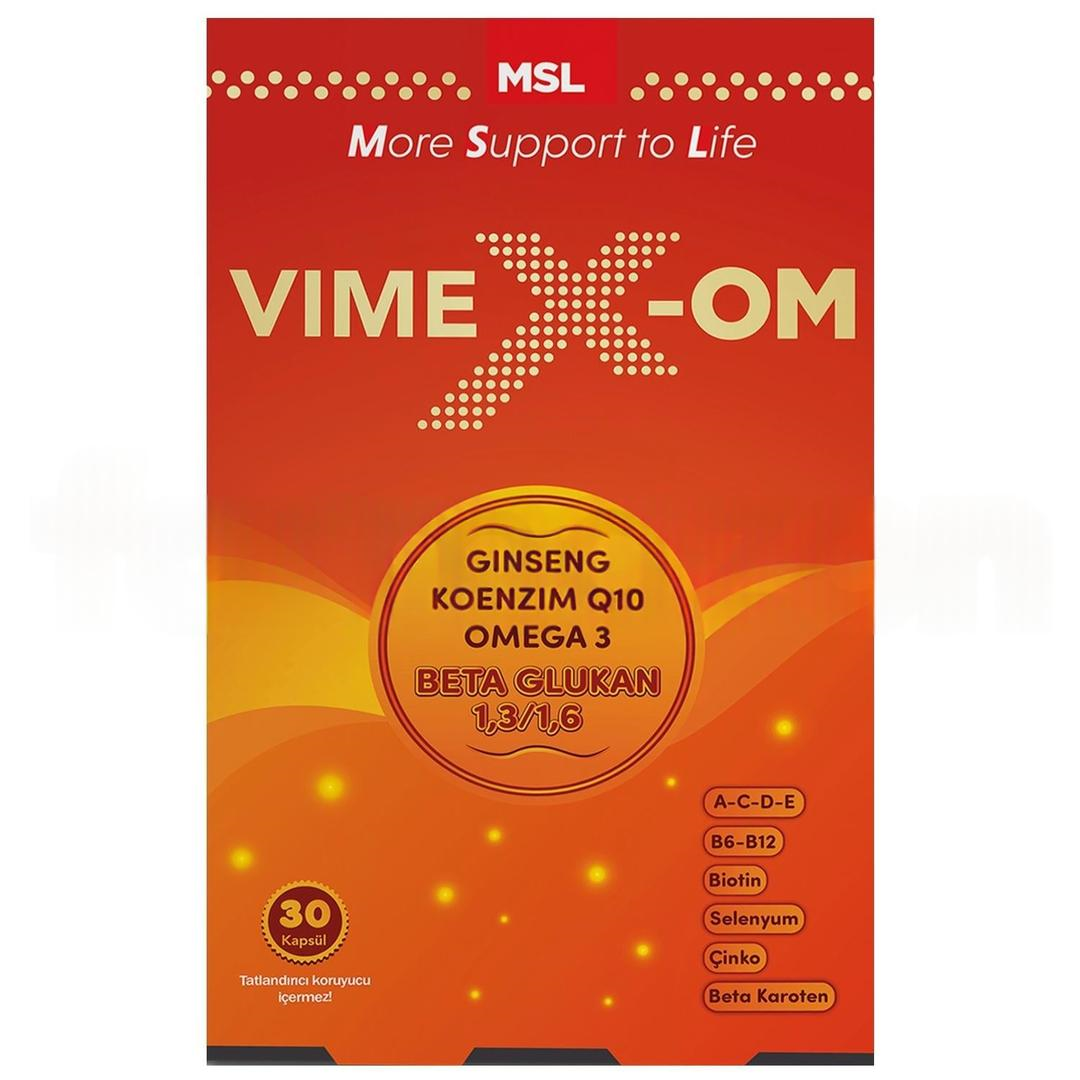 MSL Vimex OM Beta Glukan Multivitamin Omega-3 30 Tablet - Eski Ambalaj