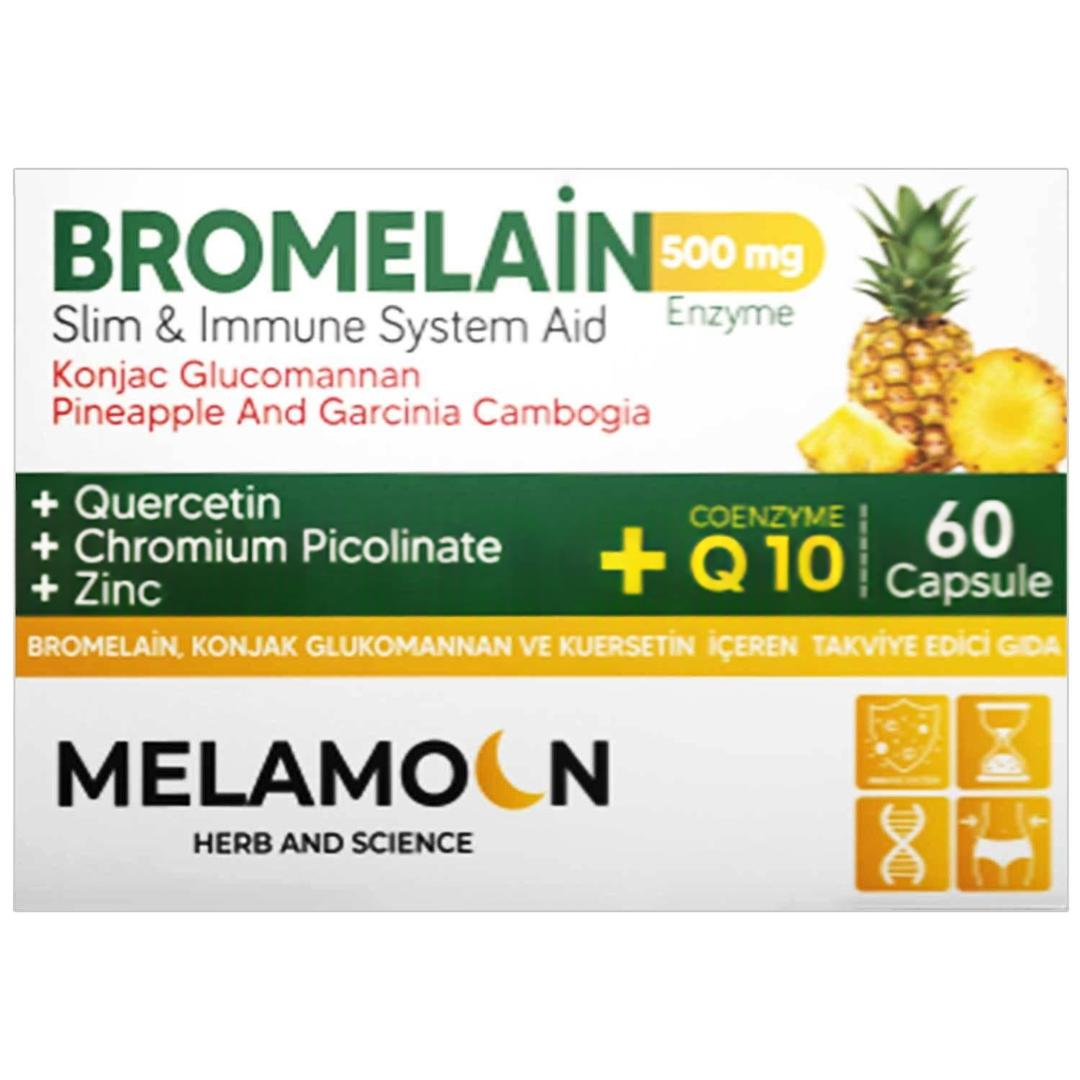 Melamoon Bromelain 500 mg Slim & Immune System Aid 60 Kapsül