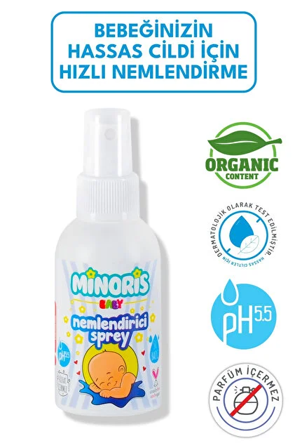 Minoris 100 ml Baby Su Bazlı Nemlendirici Sprey