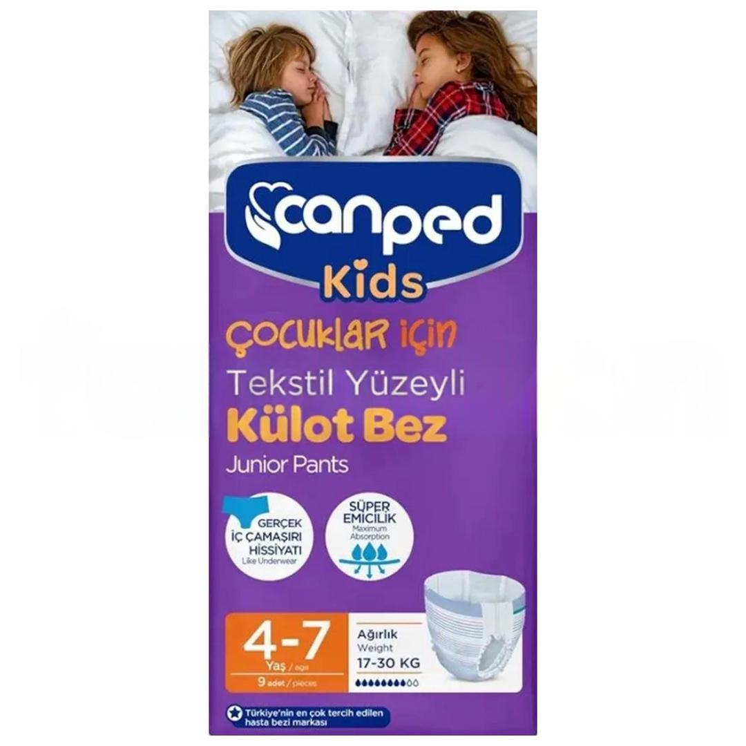 Canped Kids Tekstil 4-7 Yaş Çocuk Külot Bez 9 Adet