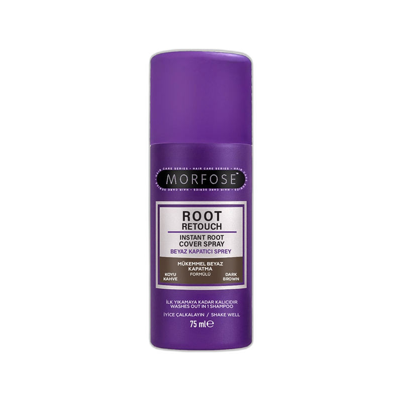 Morfose Root Retoucher Beyaz Kapatıcı Saç Spreyi Koyu Kahve Dark Brown 75 ml