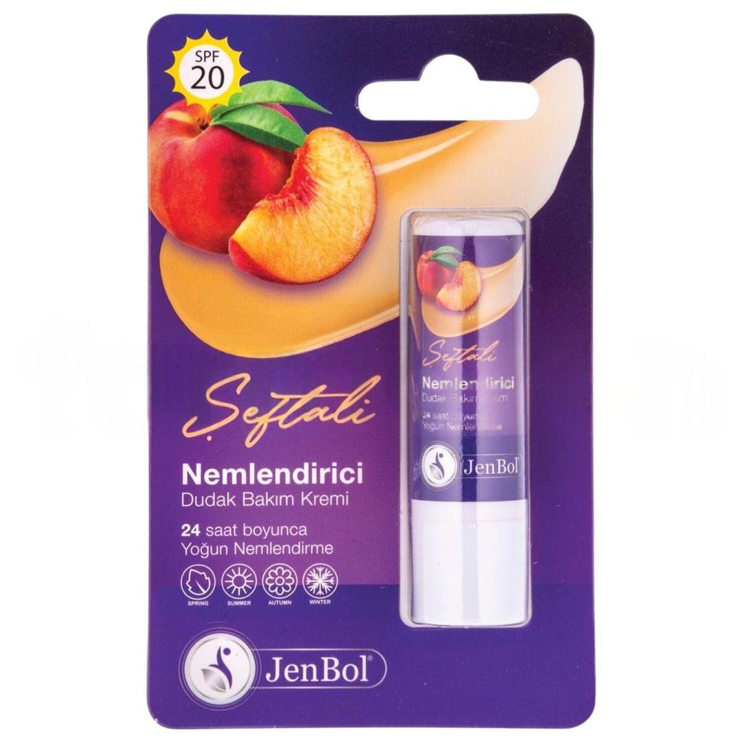 Jenbol Lip Balm Nemlendirici Dudak Bakım Kremi Şeftali SPF20 5 gr
