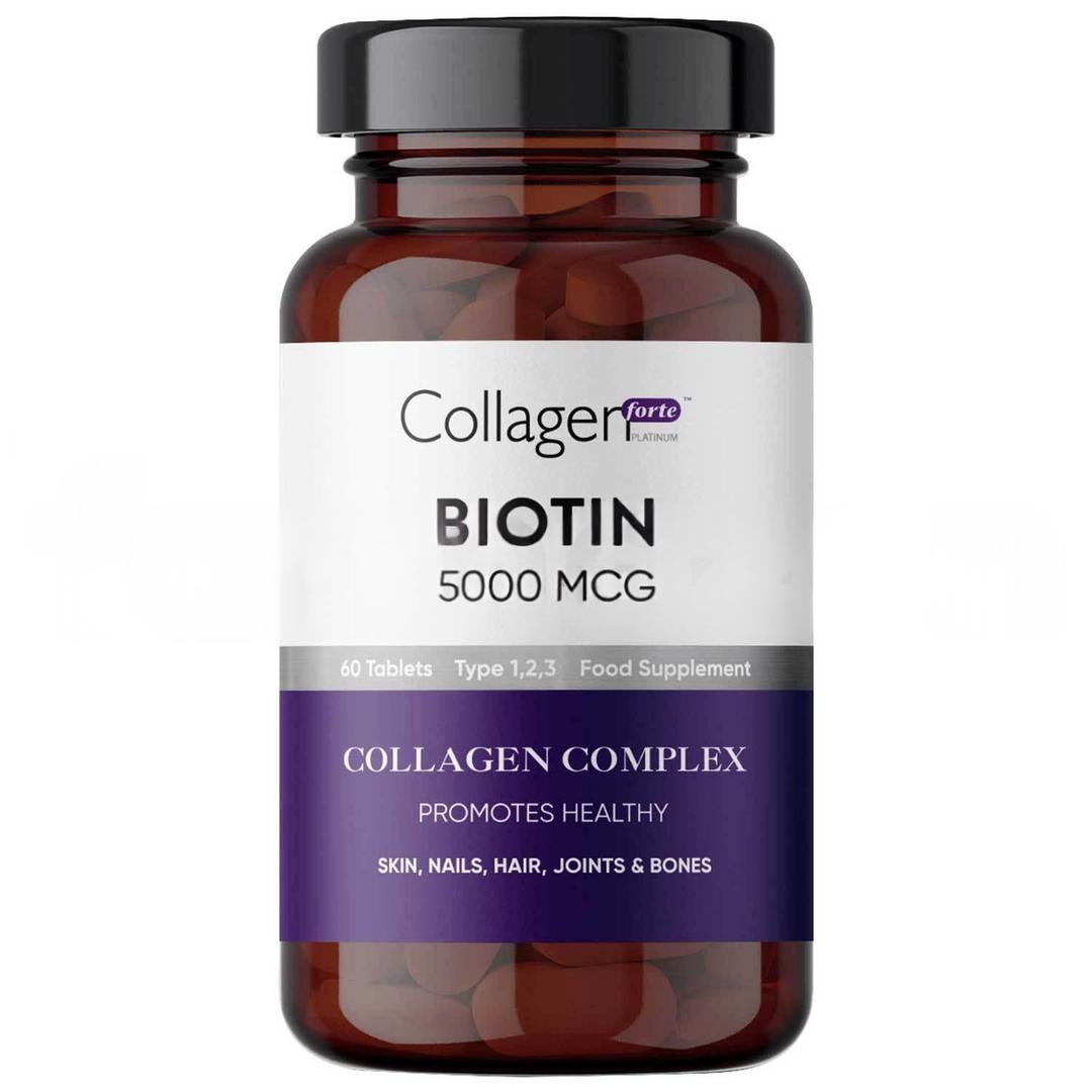 Collagen Forte Biotin 5000 mcg Kolajen Saç Vitamini 1500 mg 90 Tablet