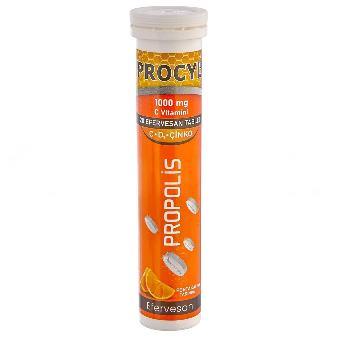 Procyl Propolis Vitamin C-D Çinko 20 Efervesan Tablet