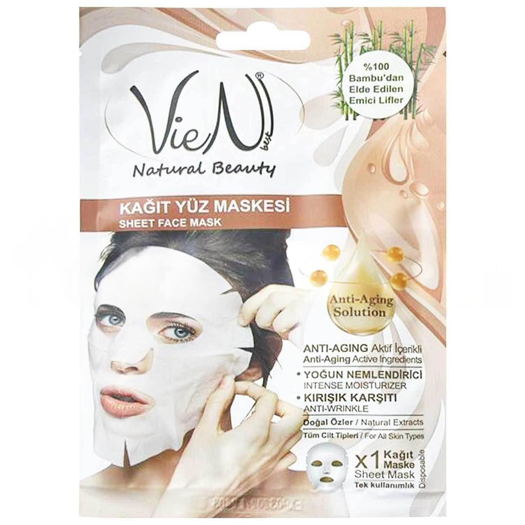 Vien Natural Anti Aging Yoğun Nemlendirici Kağıt Yüz Maskesi