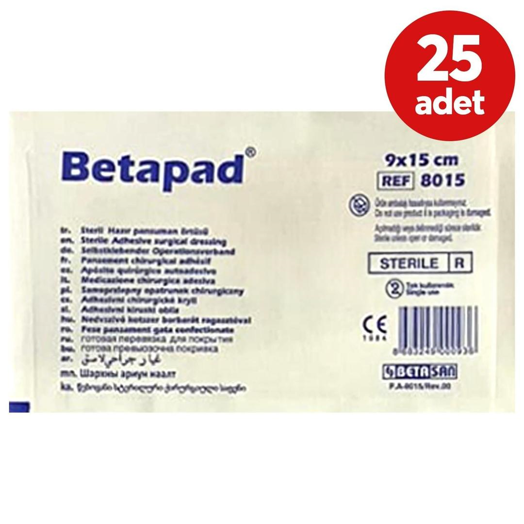 Betapad Steril Hazır Pansuman Örtüsü 9x15 cm 25'li