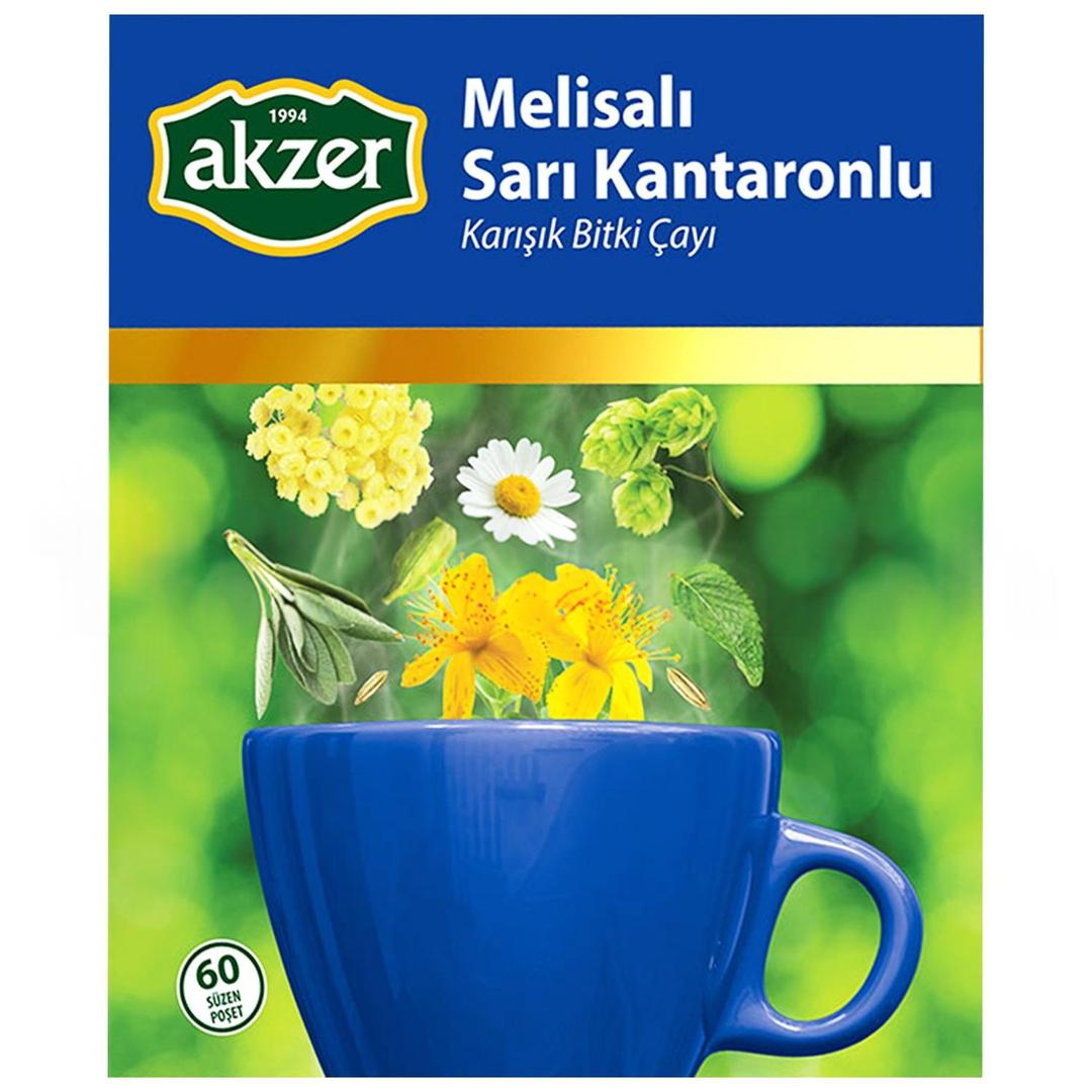 Akzer Melisalı Sarı Kantaronlu Çay 60'lı Süzen Poşet