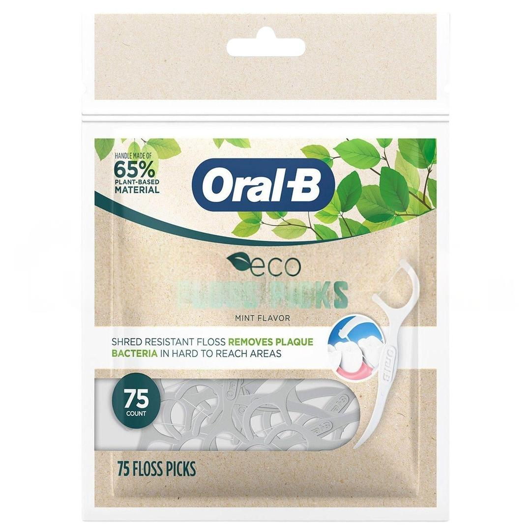 Oral-B Eco Sustainable Dental Floss Picks Mint 75 Picks