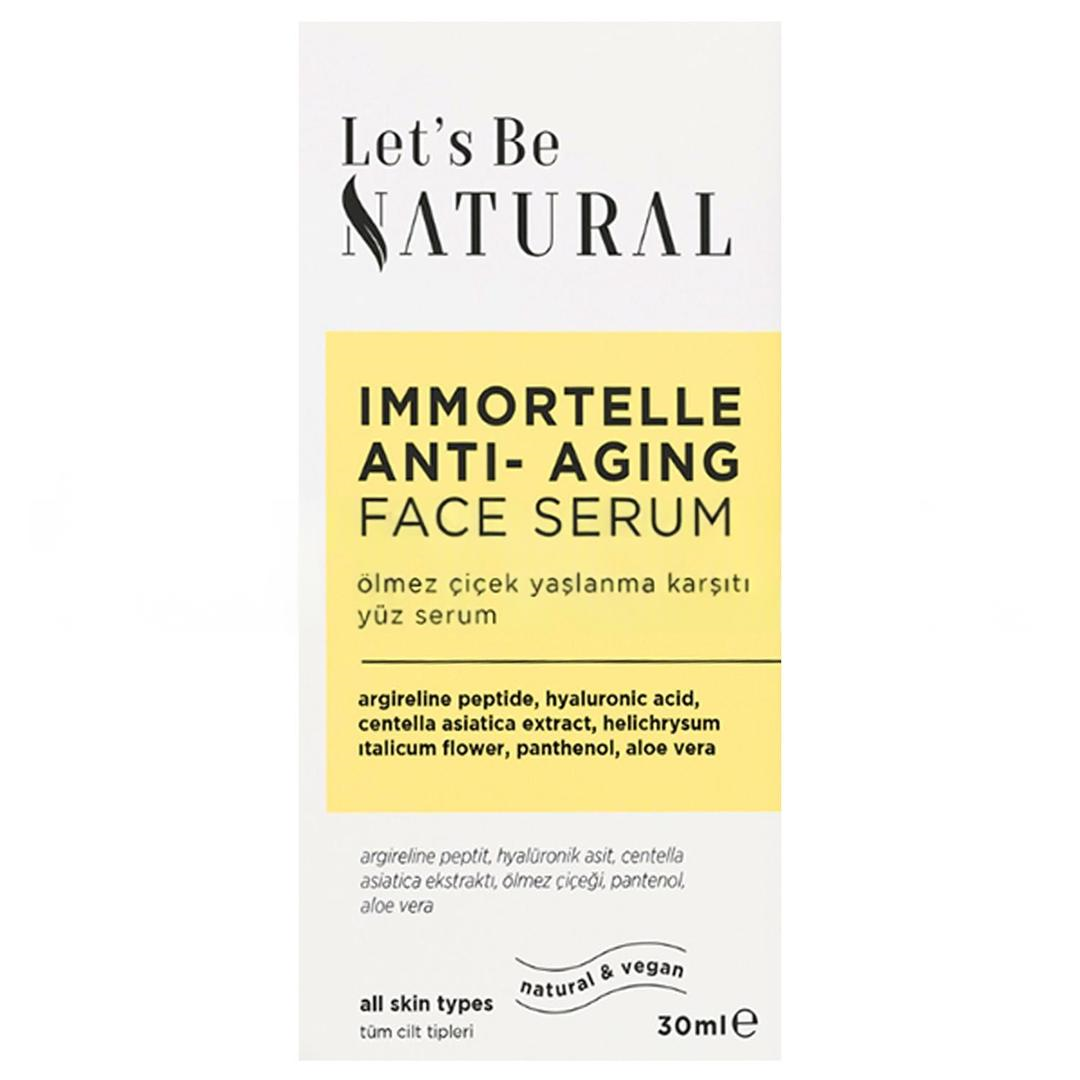 Let's Be Natural Ölmez Çiçek Yaşlanma Karşıtı Yüz Serum Argireline Peptide Kırışıklık Karşıtı 30 ml