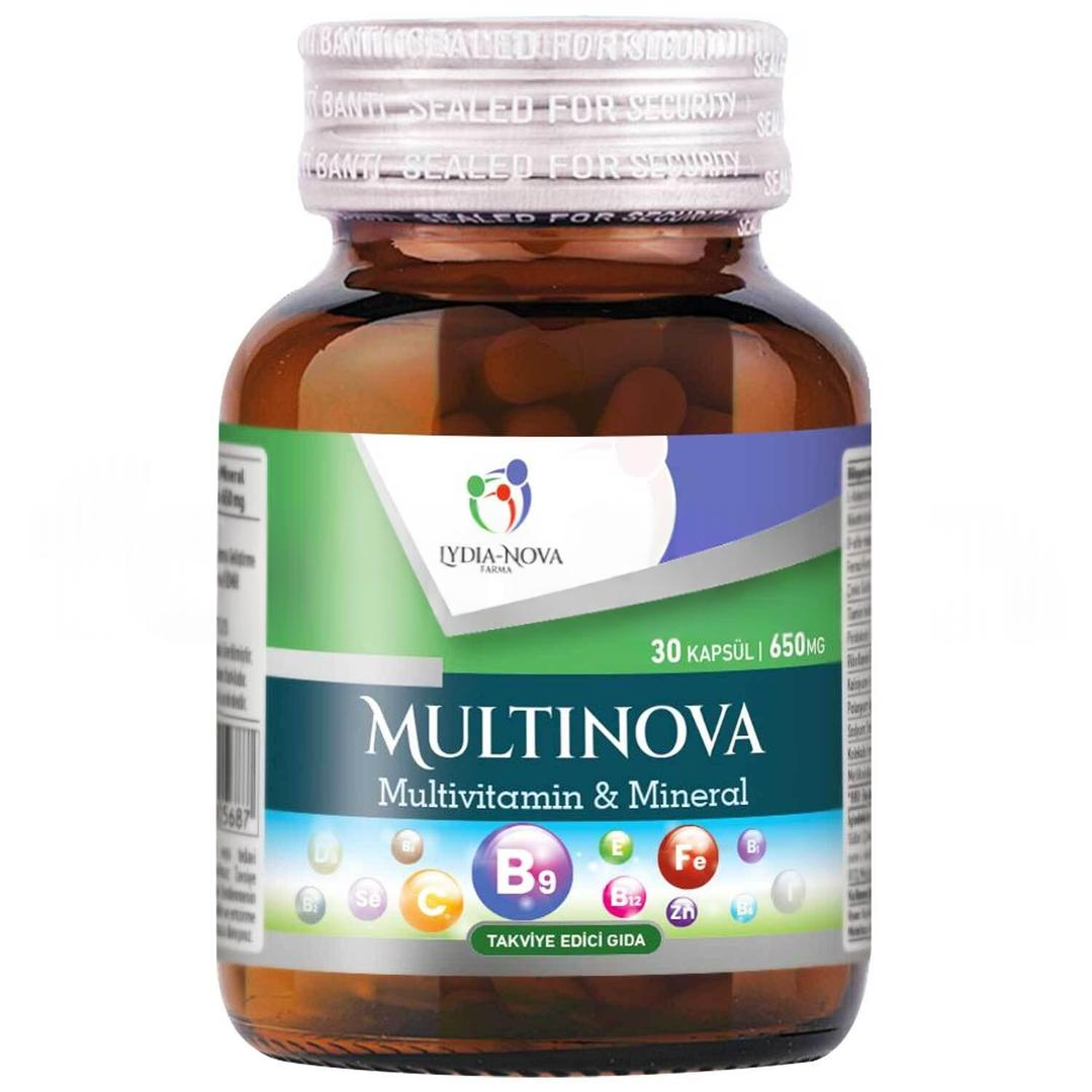 Multinova Multivitamin & Mineral 650 mg 30 Kapsül