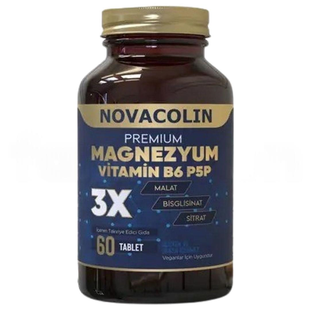 Novacolin Magnezyum Vitamin B6 P5P 3X 60 Tablet