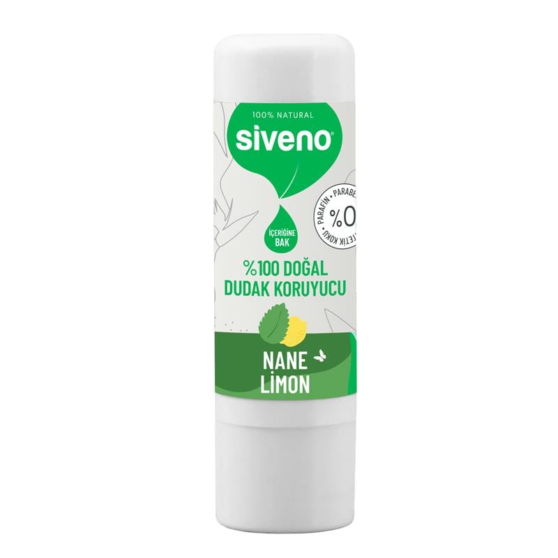 Siveno Doğal Dudak Koruyucu Nane ve Limon 6 gr