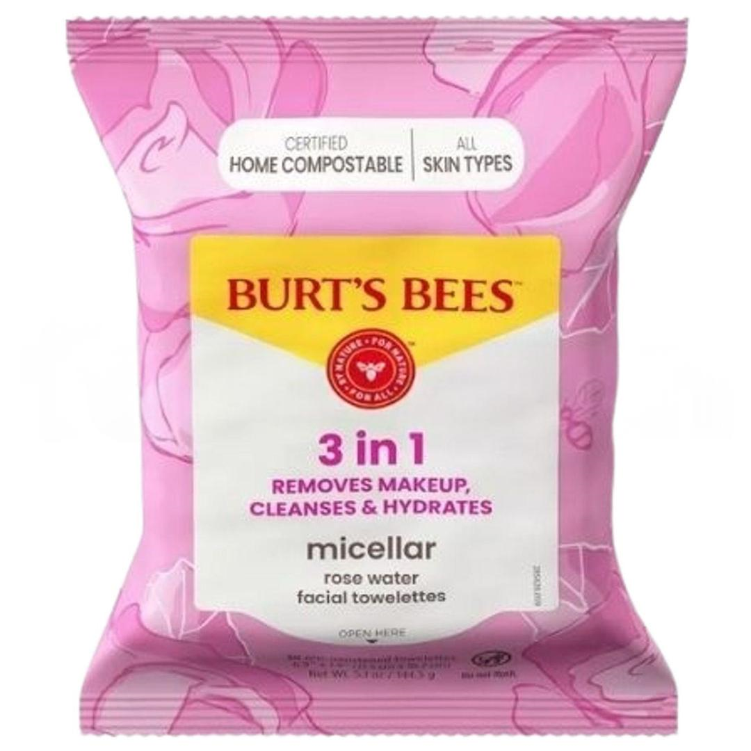 Burt's Bees Makyaj Temizleme Çıkarıcı Havlular Gül Suyu 30 Adet 144.5 gr