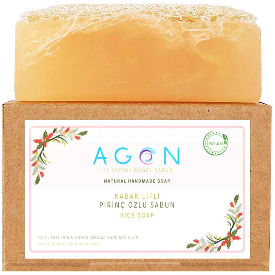 Agon %100 El Yapımı Doğal Kabak Lifli Pirinç Özlü Sabun 120 gr