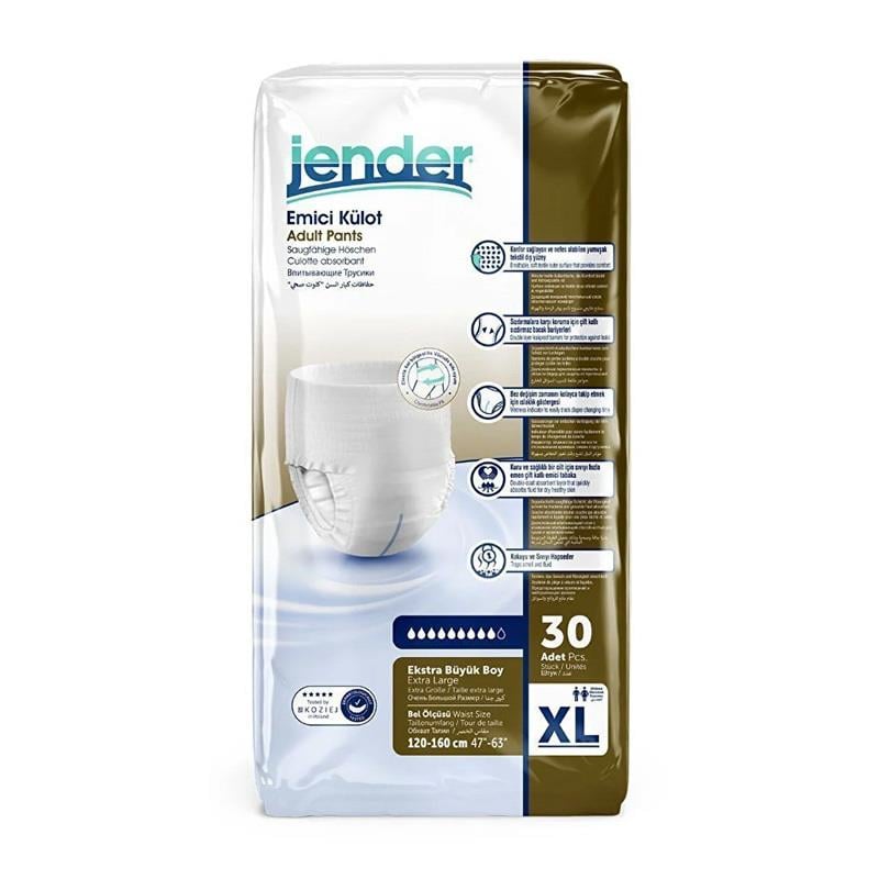 Jender Emici Külot Hasta Bezi 30 Adet - Extra Large