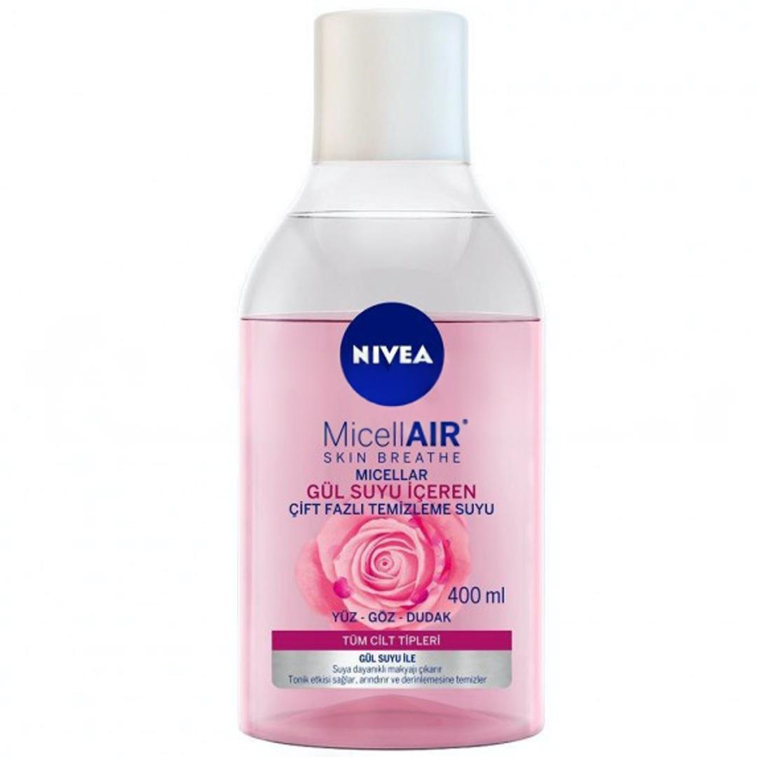 Nivea Micellair Makyaj Temizleme Suyu Gül Suyu İçeren Çift Fazlı 400 ml