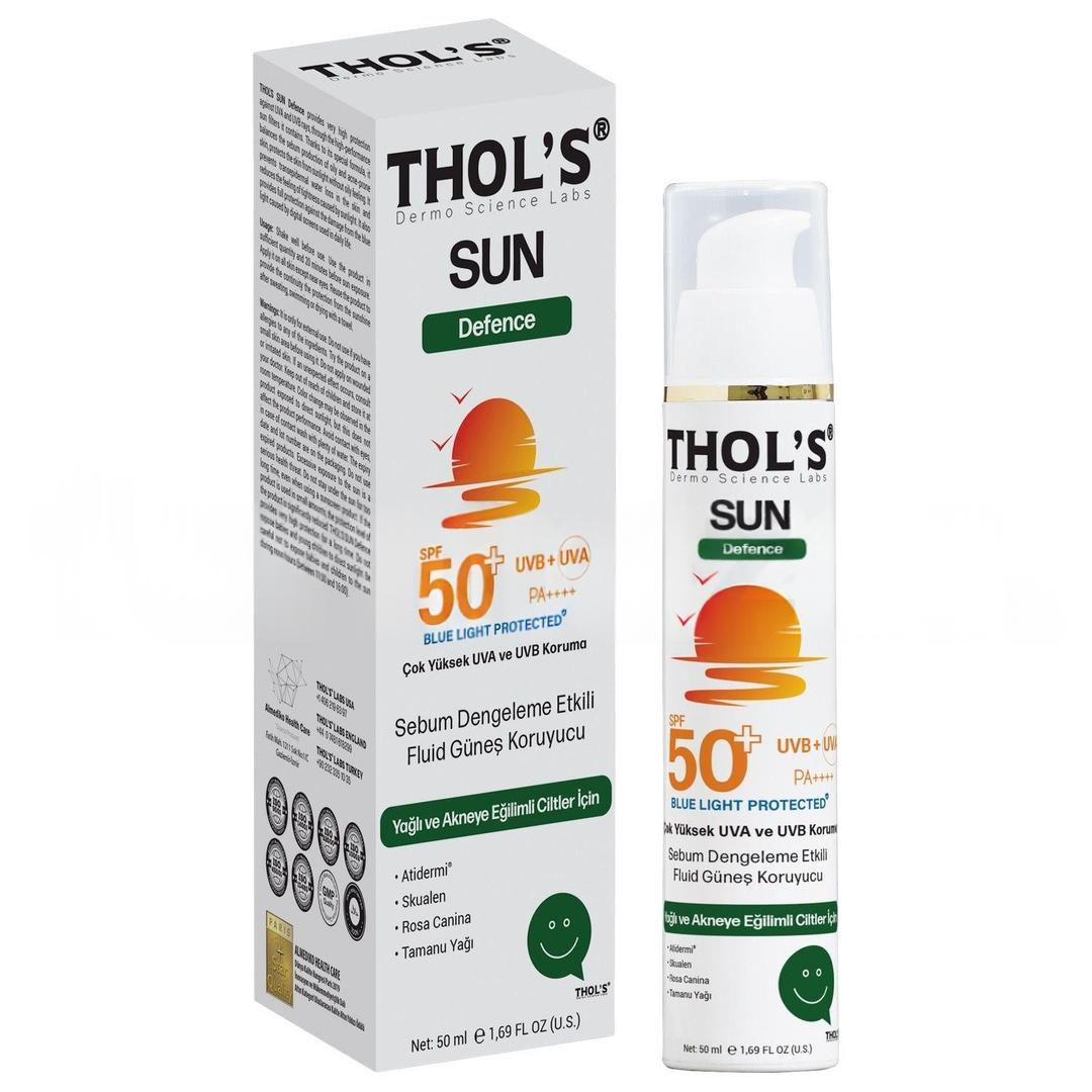 Thol's Sun Defence TB8 Yağlı ve Akneye Eğilimli Ciltler İçin Fluid Güneş Koruyucu SPF50+ 50 ml