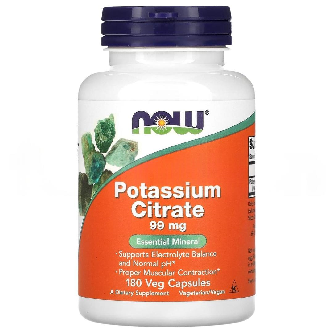 Now Foods Potassium Citrate 99 Mg 180 Veg Capsules- İthal