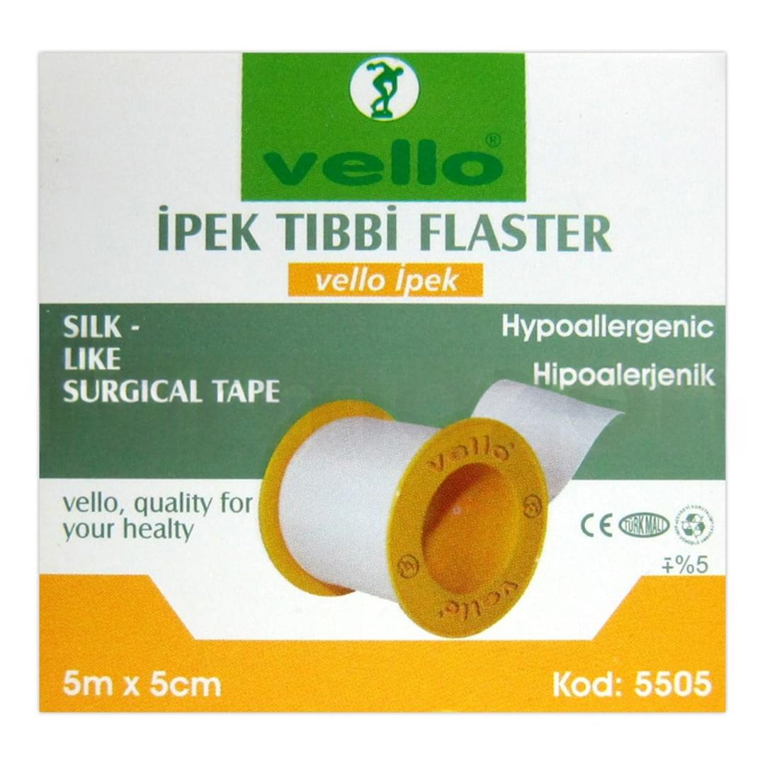 Vello Esnek Tıbbi Flaster Vello İpek 5m x 5cm