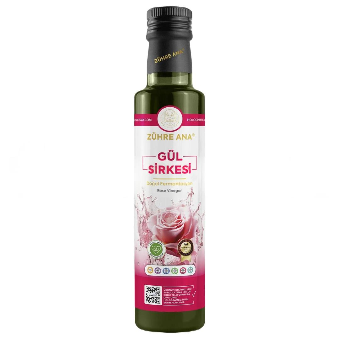 Zühre Ana Gül Sirkesi Doğal Fermantasyon Rose Vinegar 500 ml