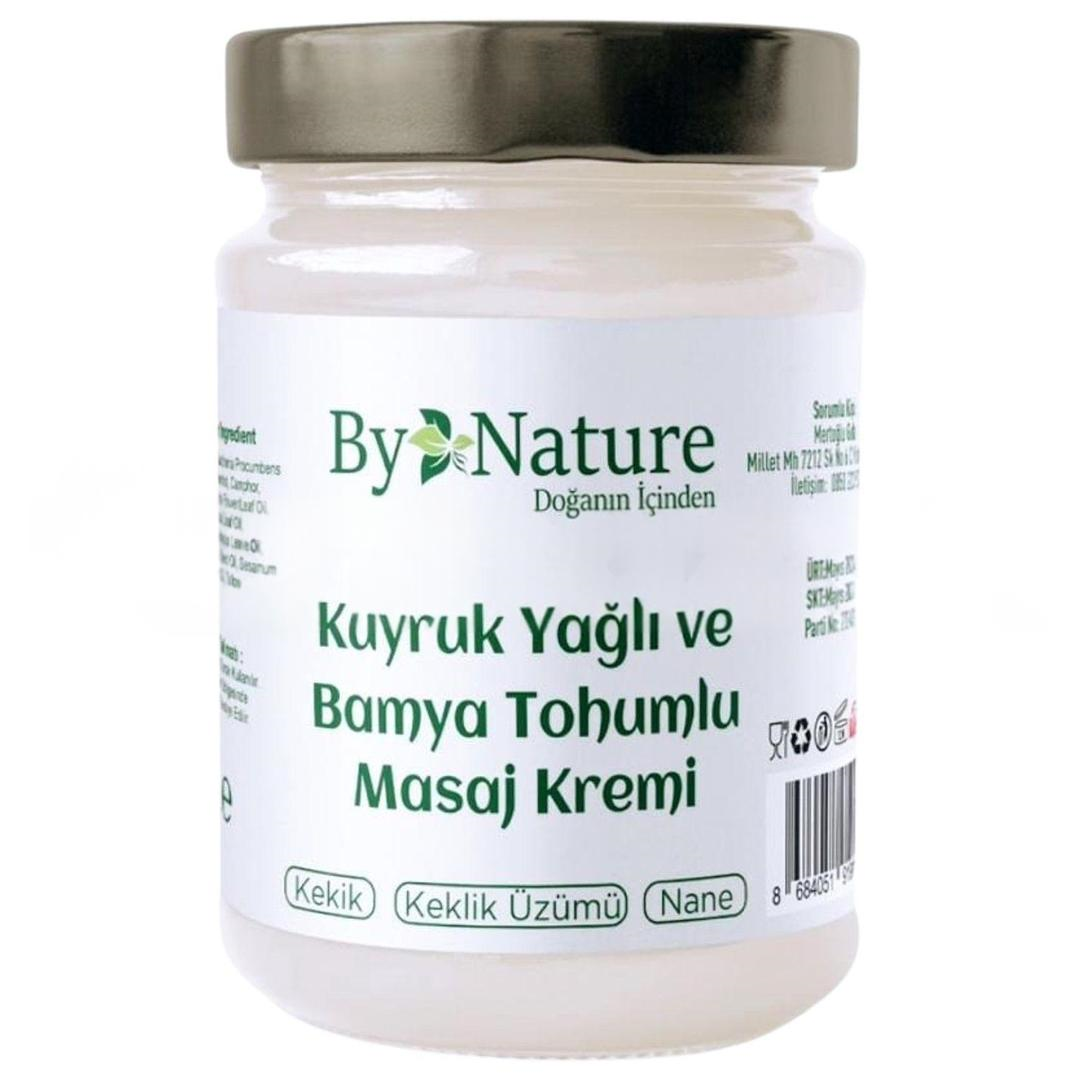 Bynature Kuyruk Yağlı Bamya Tohumlu Masaj Kremi 100 ml - 12 Adet