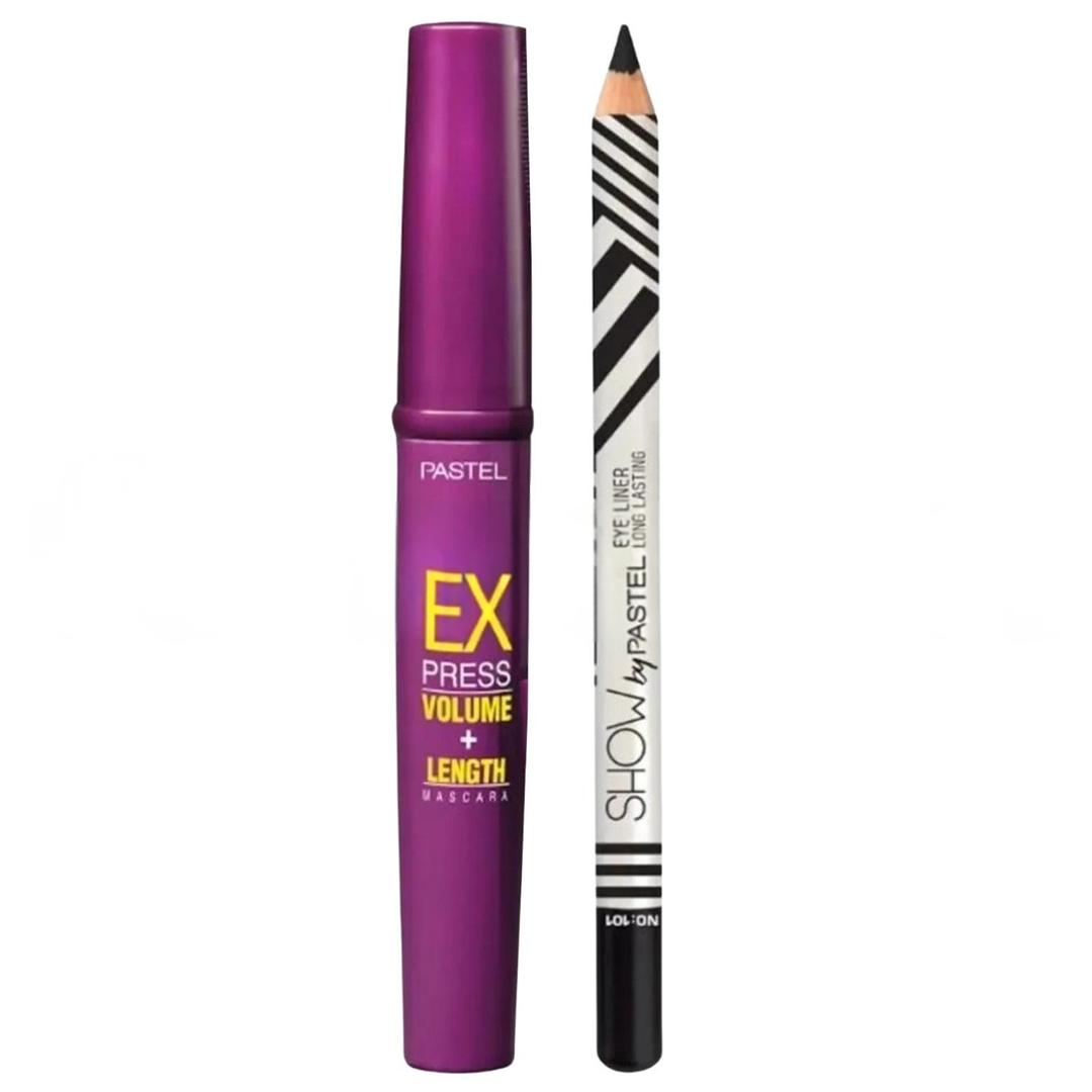 Pastel Express Volume & Length Maskara + Göz Kalemi Hediyeli