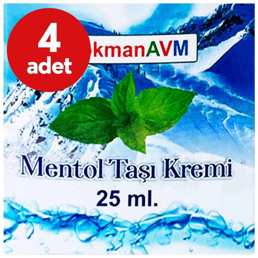 Lokmanavm Mentol Taşı Kremi Migren Baş Ağrısı Ağrılar 25 ml - 4 Adet