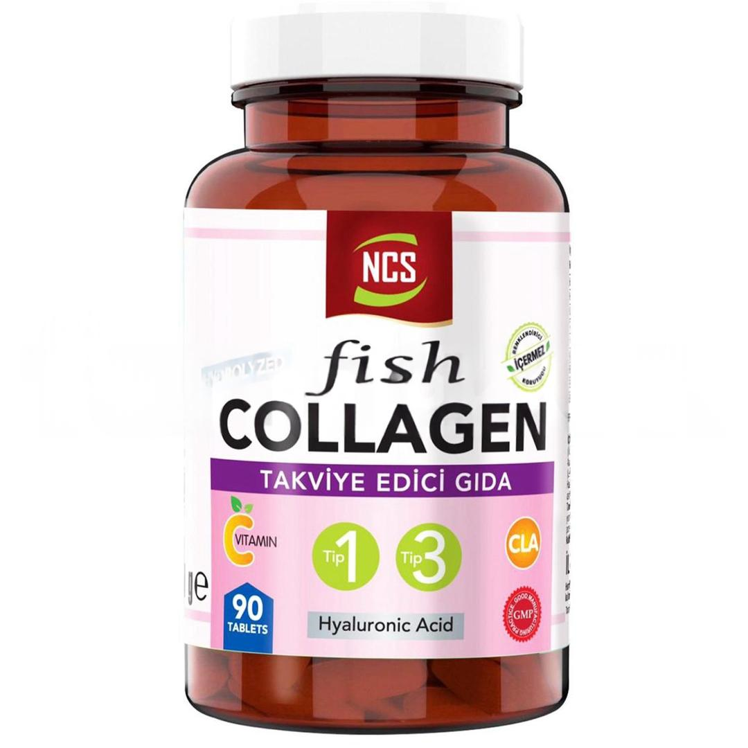 NCS Hidrolize Balık Kollajeni CLA Vitamin C Hyaluronic Acid 90 Tablet