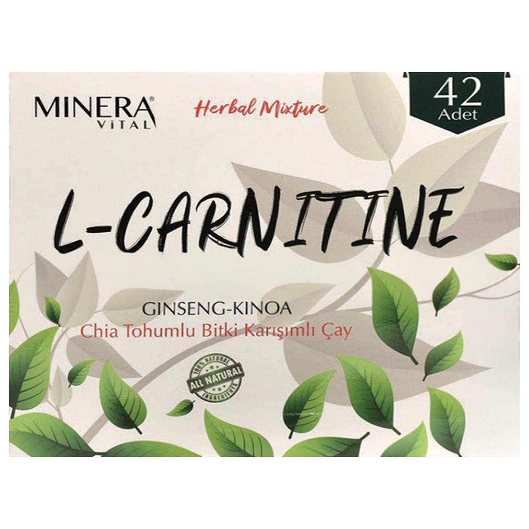 Minera Vital L-Carnitine Chia Tohumlu Ginseng Kinoa Bitki Karışımlı Çay 42 Poşet