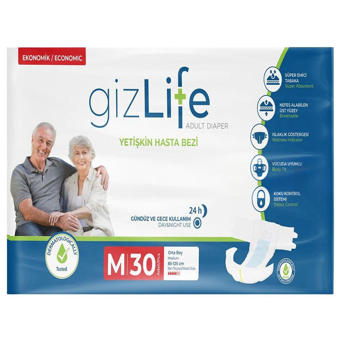Gizlife Hasta Bezi Belbantlı Medium 30'lu