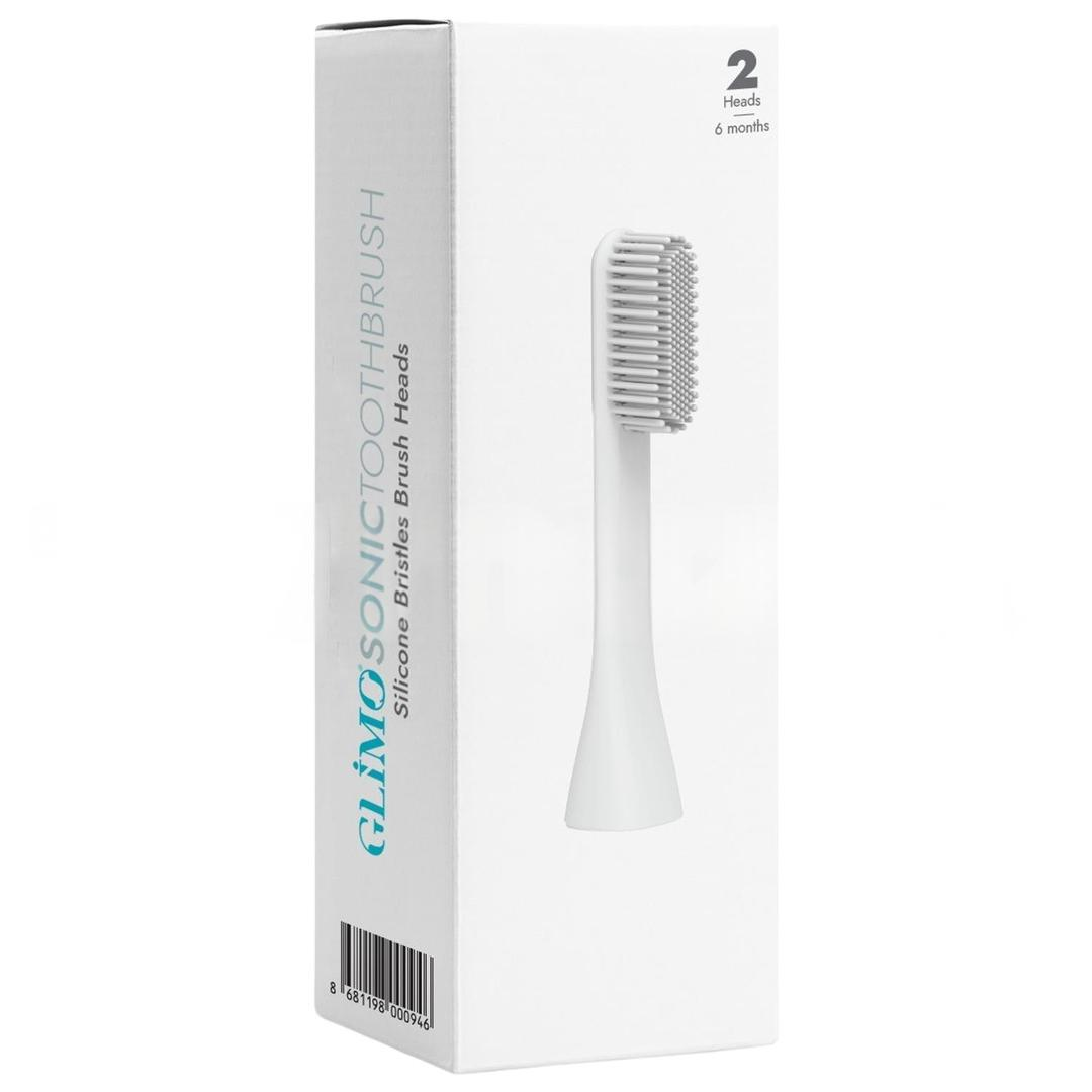 Glimo Silicone Head 2 Şarjlı Diş Fırçası Başlığı White