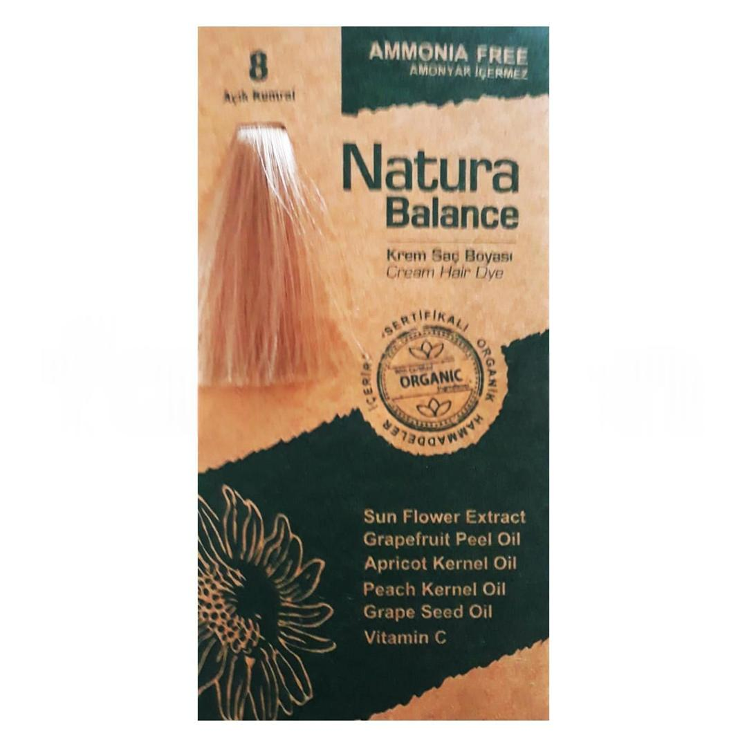 Natura Balance Organik Krem Saç Boyası 60 ml - 8 Açık Kumral