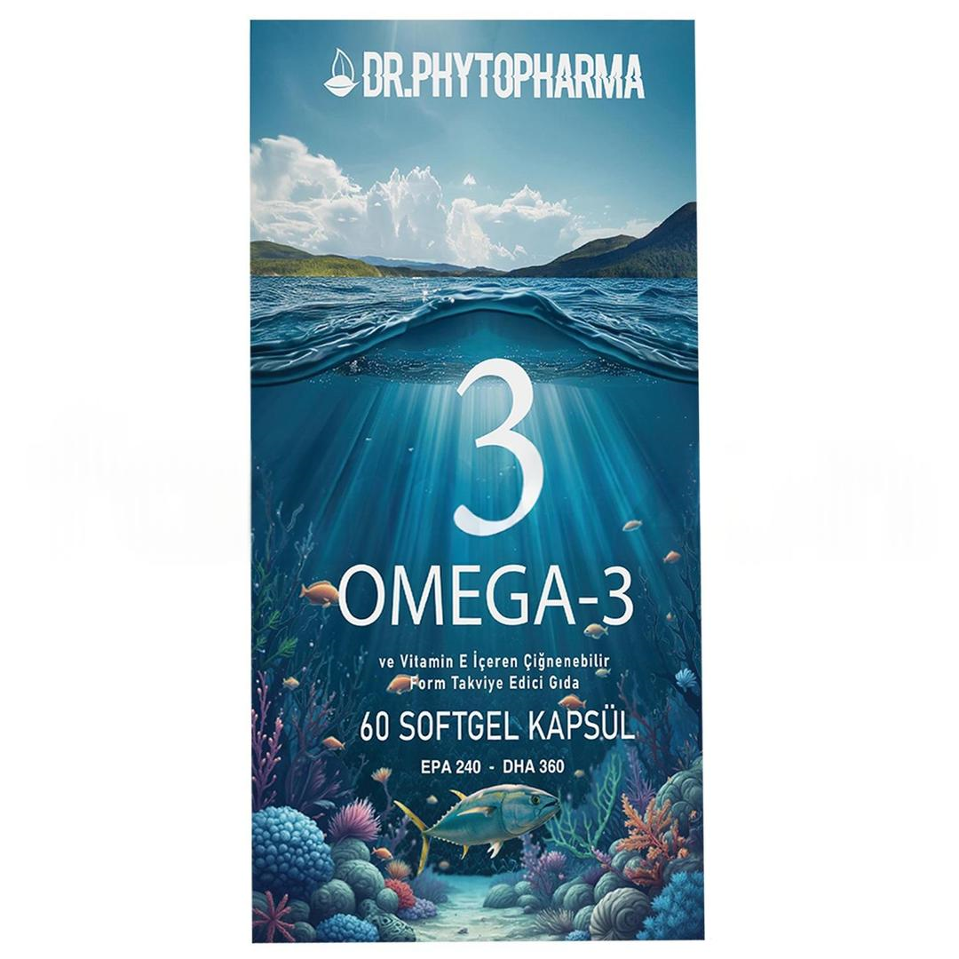 Dr. Phytopharma Omega-3 Epa Dha ve Vitamin E İçeren 1000 mg 60 Adet Çiğnenebilir Soft Jel Kapsül Form
