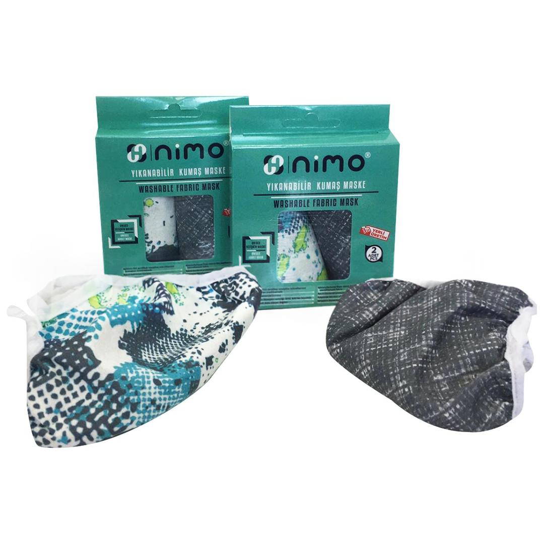 Nimo Kumaş Maske Yıkanabilir Yetişkin 2'li