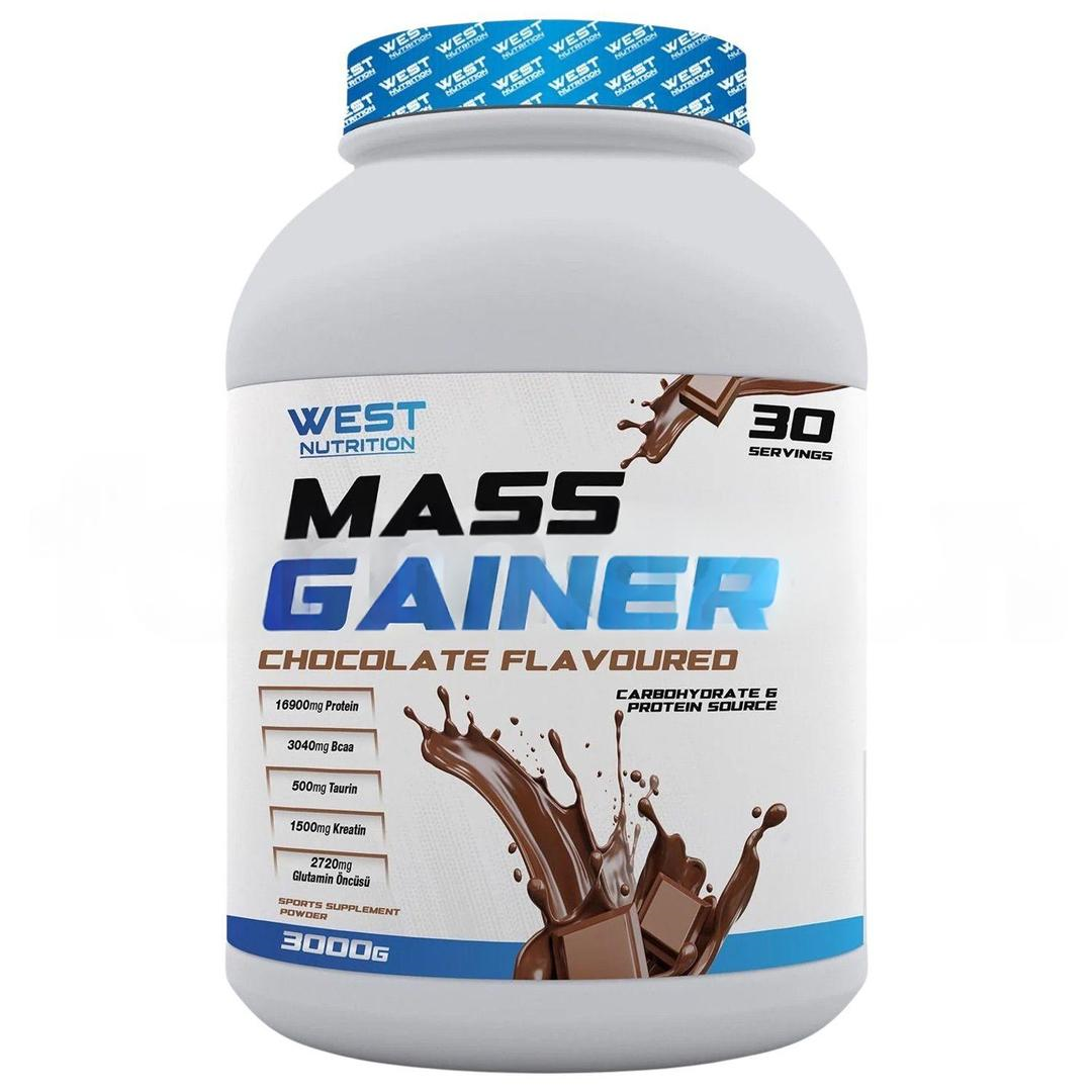 West Nutrition Mass Gainer Karbonhidrat Tozu Çikolata Aromalı 30 Servis 3000 gr