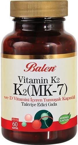 Balen Vitamin K2 MK-7 450 mg 60 Kapsül