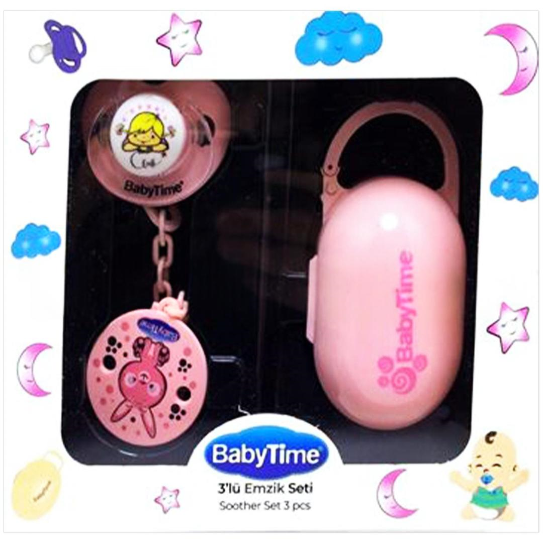 Baby Time BT511 3'lü Emzik Seti - Pembe