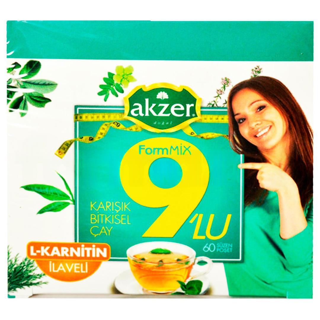 Akzer 9'lu Form Bitkisel Form Çayı 60 Süzen Poşet