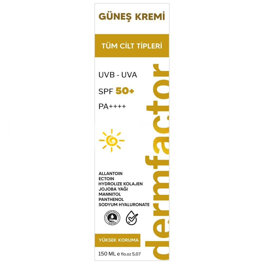 Dermfactor Tüm Cilt Tipleri İçin Güneş Kremi SPF50+ 150 ml