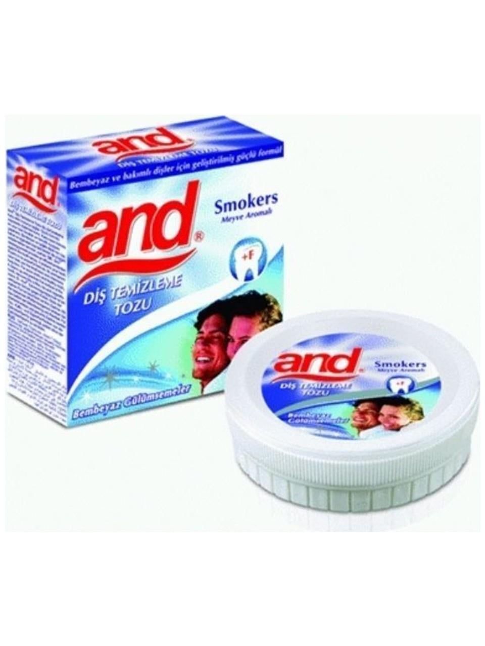 AND SMOKERS MEYVE AROMALI DİŞ TEMİZLEME TOZU 40GR