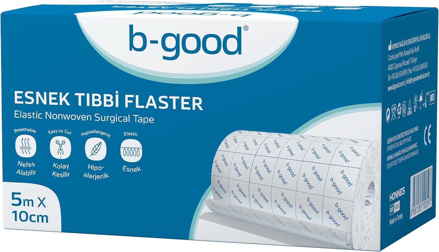 B-GOOD ESNEK TIBBİ FLASTER 5MX10CM HİPOALERJENİK FLASTER