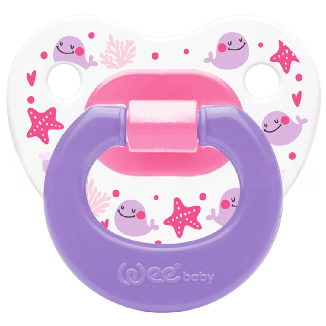 Wee Baby 834 Desenli Damaklı Emzik No: 2 - Mor