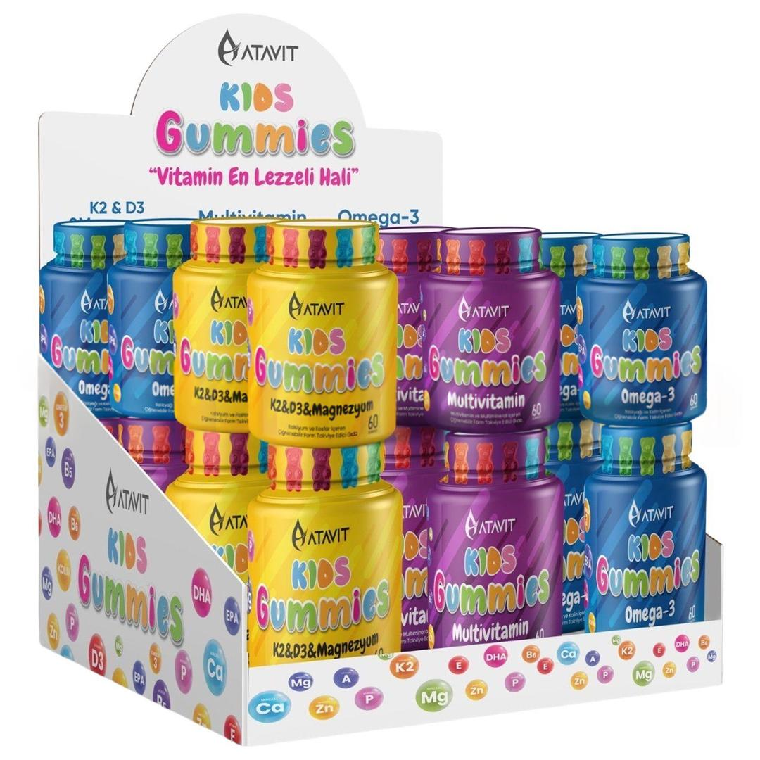 Atavit Kids Gummies 60'lı - 24'lü Stant