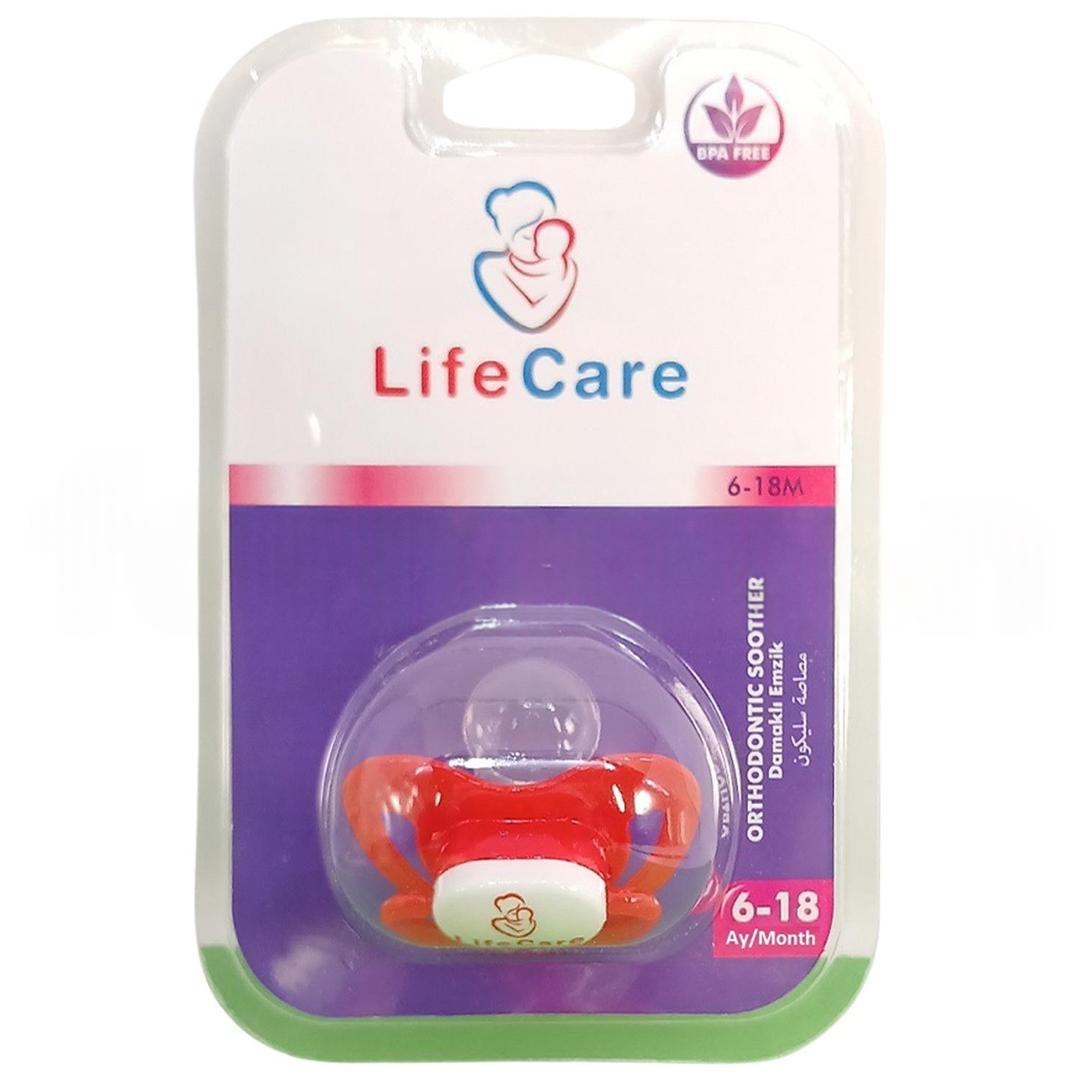 Life Care Baby Yuvarlak Uçlu Klasik Emzik 2 Numara 6-18 Ay Kırmızı