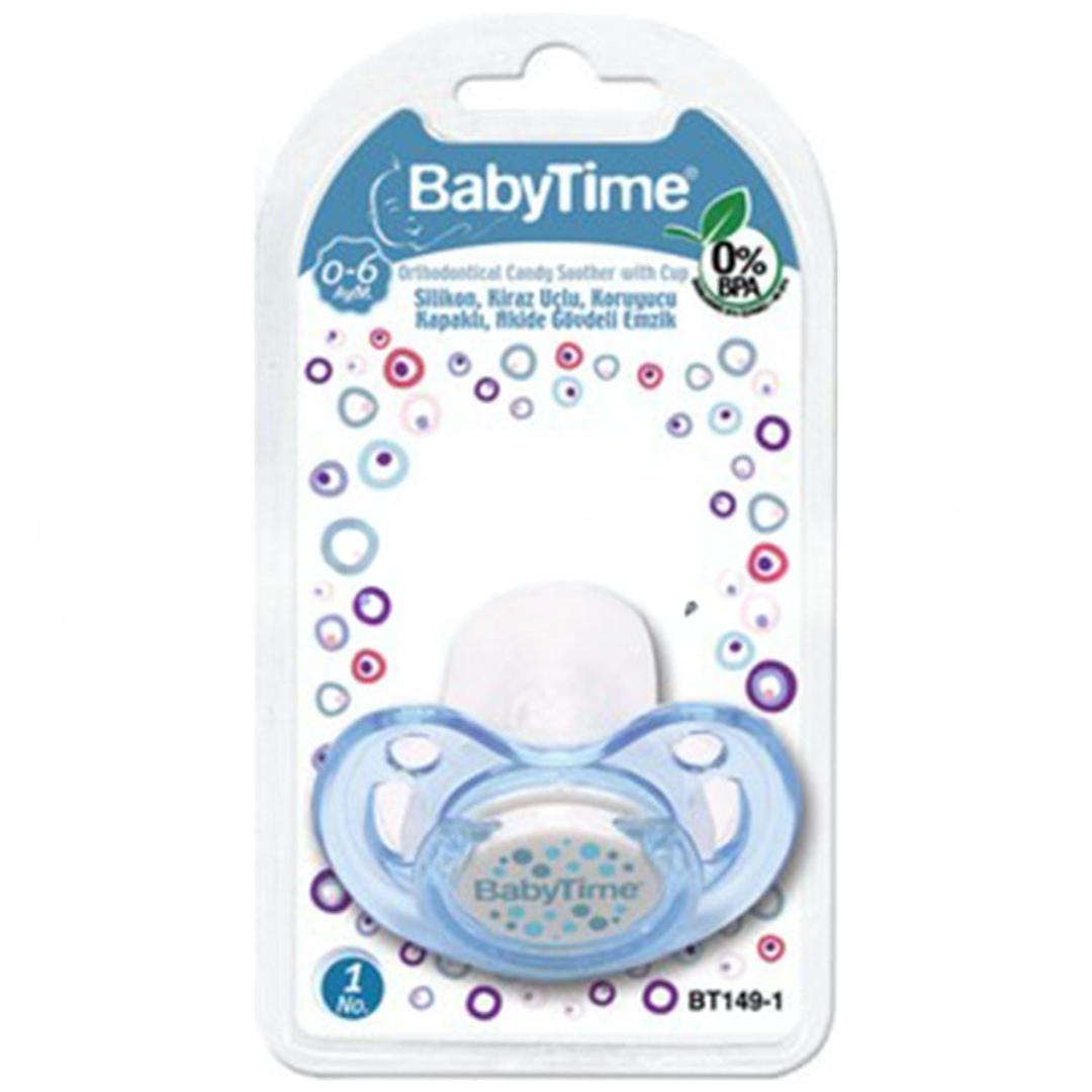 Baby Time BT149-1 Silikon Kiraz Koruma Kapaklı Emzik No: 1
