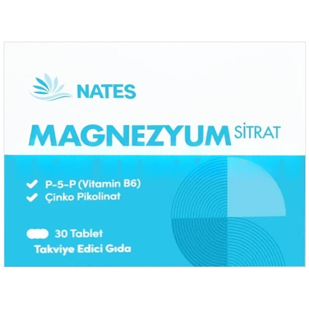 Nates Magnezyum Sitrat 30 Tablet