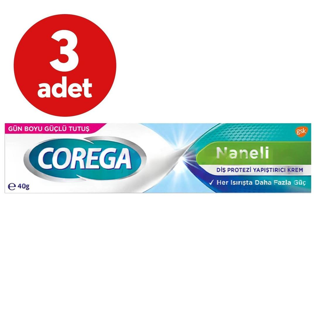 Corega Naneli Diş Protezi Yapıştırıcı Krem 40 gr - 3 Adet