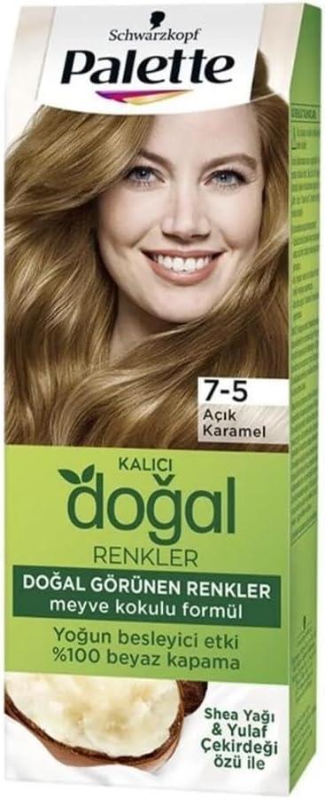 Palette Kalıcı Doğal Renkler 7-5 Açık Karamel Saç Boyası