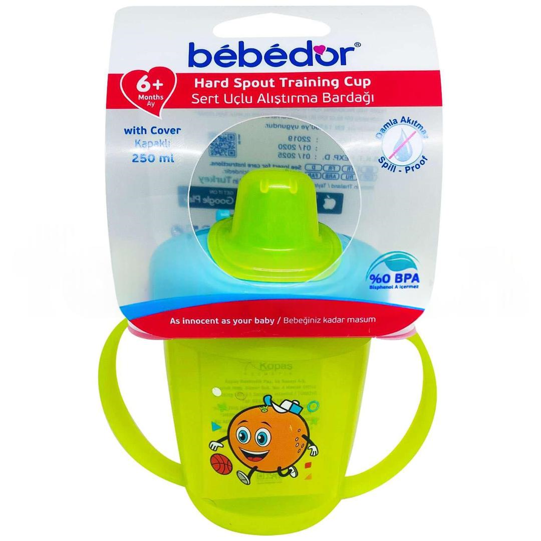 Bebedor 8508 Çift Kulplu Kapaklı Akıtmaz Bardak - Yeşil